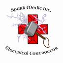 Spark Medic Inc. logo — Thor's hammer over a red medical cross